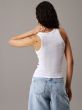 Top CALVIN KLEIN Schmales Ripp-Tank Brillant White