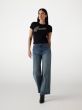 T-Shirt GUESS Logo Nietenbesatz Schwarz