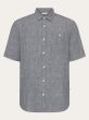 Kurzarmhemd KNOWLEDGE COTTON APPAREL Custom Fit Vintage Indigo