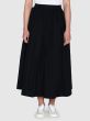 Rock KNOWLEDGE COTTON APPAREL Poplin Pleated Skirt Black Jet