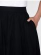 Rock KNOWLEDGE COTTON APPAREL Poplin Pleated Skirt Black Jet