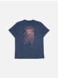 T-Shirt NUDIE JEANS Roy Sea Noodles Dark Blue
