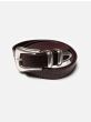 Gürtel NUDIE JEANS Western Faux Croco Silver Belt Burgundy