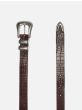 Gürtel NUDIE JEANS Western Faux Croco Silver Belt Burgundy