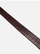 Gürtel NUDIE JEANS Western Faux Croco Silver Belt Burgundy