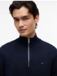 Reißverschluss-Pullover TOMMY HILFIGER Dark Night Navy