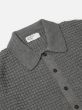 Merino Strickjacke UNIVERSAL WORKS Textured Knit Charlie Cardigan Grey