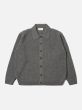 Merino Strickjacke UNIVERSAL WORKS Textured Knit Charlie Cardigan Grey