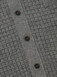 Merino Strickjacke UNIVERSAL WORKS Textured Knit Charlie Cardigan Grey