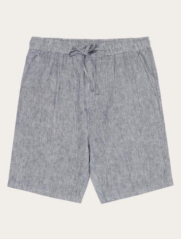 Shorts KNOWLEDGE COTTON APPAREL Loose Linen Vintage Indigo