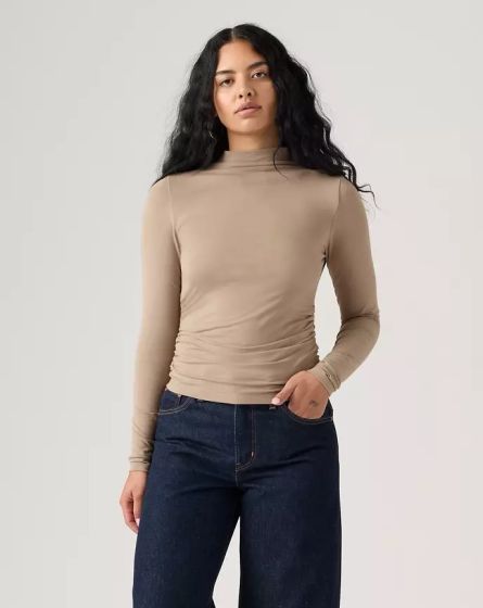 Stehkragenshirt LEVI´S® Nina Taupe Gray