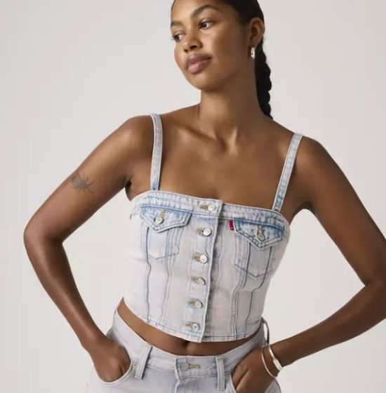 Denim-Röhrentop LEVI'S® Rose Up Top Bandeau