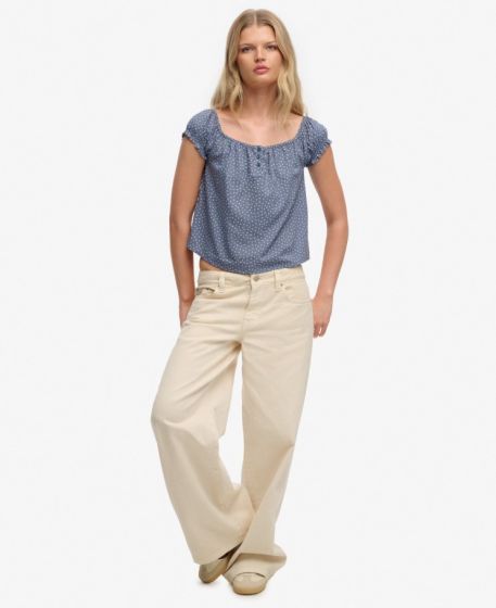 Top SUPERDRY Top mit Halbknopfleiste