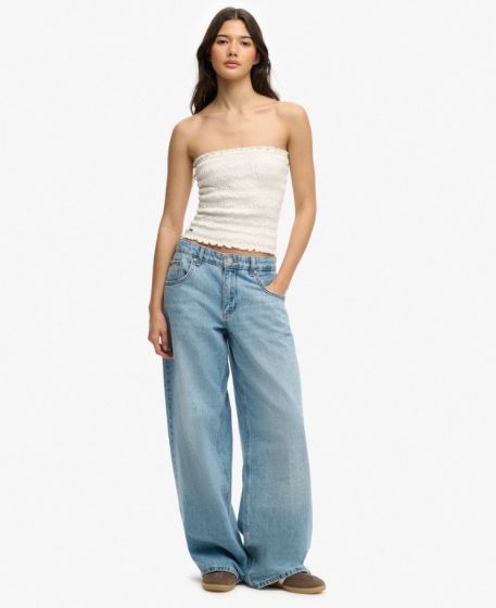Top SUPERDRY Jersey-Bandeau Offwhite