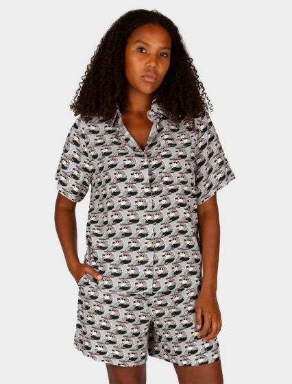 Kurzarm-Bluse IRIEDAILY Lucie Mercury