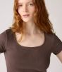 T-Shirt LEVI´S® Karree-Ausschnitt Garment Dye Bracken