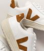 Sneaker VEJA V-12 Leather White Camel Herren