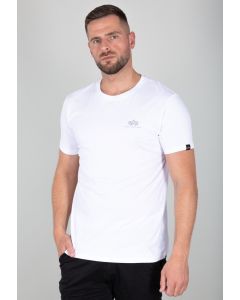 T-Shirt ALPHA INDUSTRIES Basic T Small Logo Reflective Print White