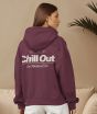 Hoodie ON VACATION Chill Out Burgundy