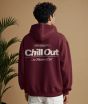 Hoodie ON VACATION Chill Out Burgundy