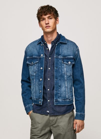 Jeansjacke PEPE JEANS Pinner Mid Blue Used Washed