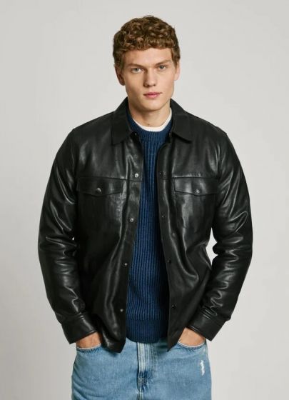 Lederjacke PEPE JEANS Moore Black