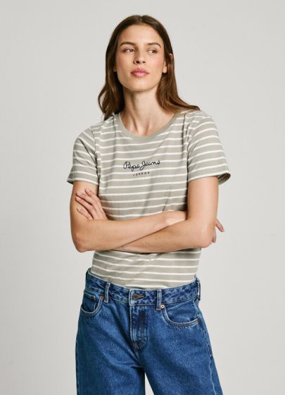 T-Shirt PEPE JEANS Elba Washed Green