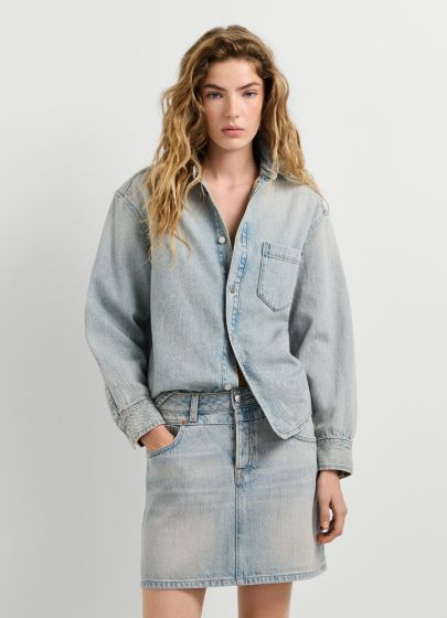 Hemdjacke PEPE JEANS Denim Soft Ecru