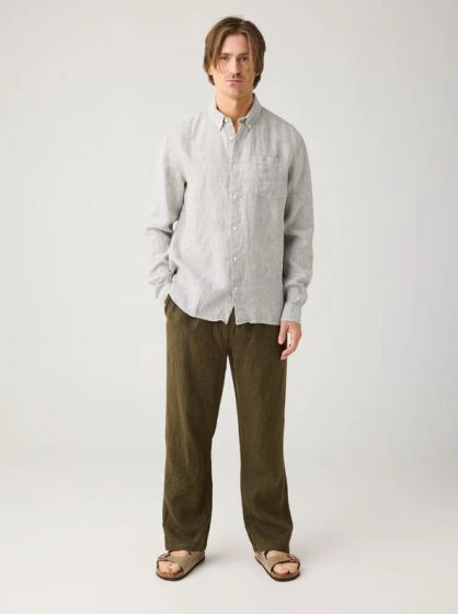 Hemd KNOWLEDGE COTTON APPAREL Regular Striped Total Eclipse