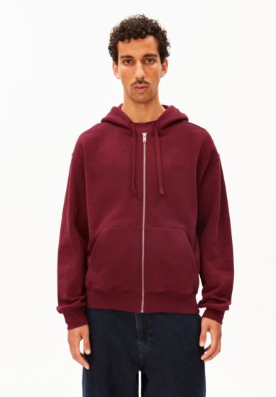 Sweatjacke ARMEDANGELS Iconic Å Saromiaan Velvet Red