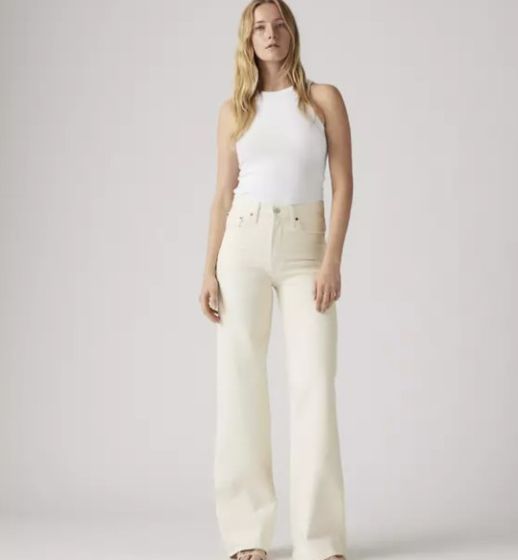 Jeans LEVI´S® Ribcage Wide Leg Barely Freezing - Cream