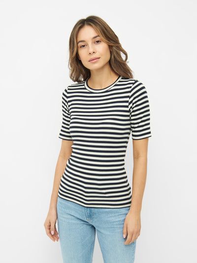 Ripp T-Shirt KNOWLEDGE COTTON APPAREL Striped