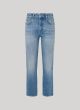 Jeans PEPE JEANS Straight High Waist Mary Light Blue Used Washed