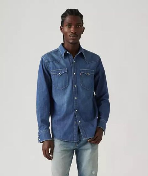 Jeanshemd LEVI´S® Barstow Standard Fit Westernhemd Riverside Dark Wash