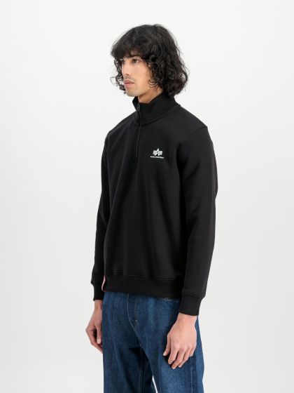 Sweater ALPHA INDUSTRIES Half Zip Sweater SL Black