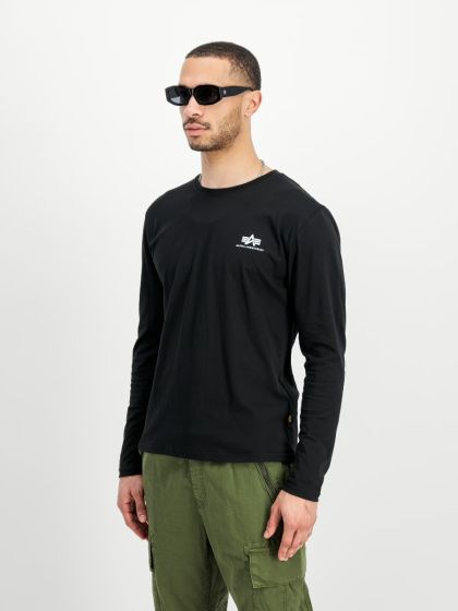 Longsleeve ALPHA INDUSTRIES Basic Small Logo Black
