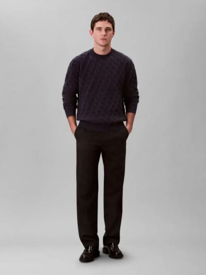 Sweater CALVIN KLEIN Allover-Logo Nightsky