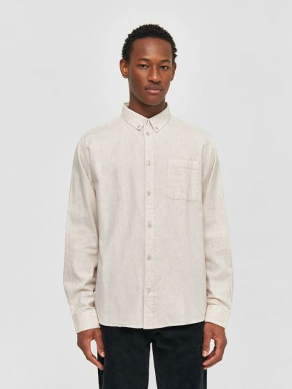 Flanellhemd KNOWLEDGE COTTON APPAREL Greige