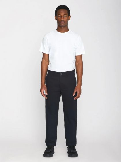 Chinohose KNOWLEDGE COTTON APPAREL Chuck Black Jet