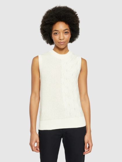 Pullunder KNOWLEDGE COTTON APPAREL Egret