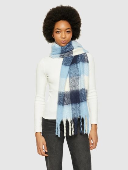 Schal KNOWLEDGE COTTON APPAREL Blue Check