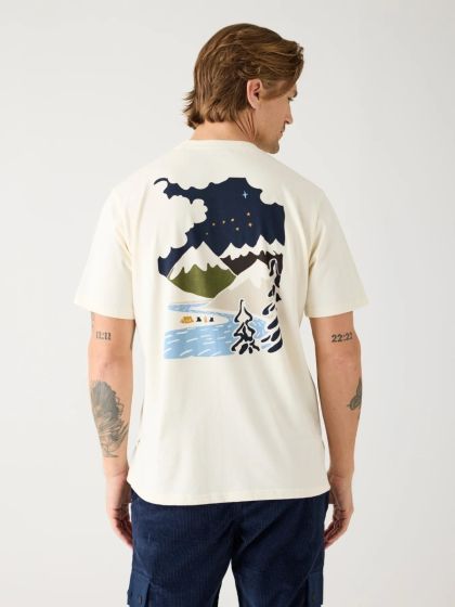 T-Shirt KNOWLEDGE COTTON APPAREL Egret