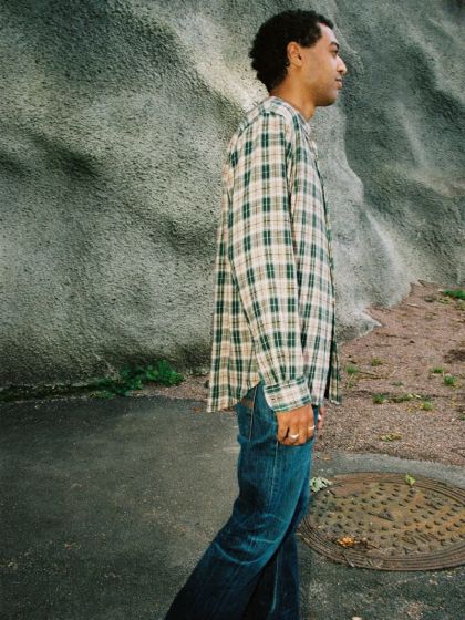 Hemd NUDIE JEANS Julian Farmers Check Shirt Racing Green