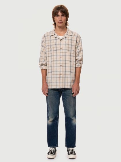 Hemd NUDIE JEANS Vincent Cream