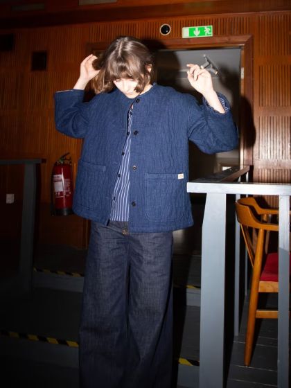 Jacke NUDIE JEANS Sandra Indigo Quilt Blue