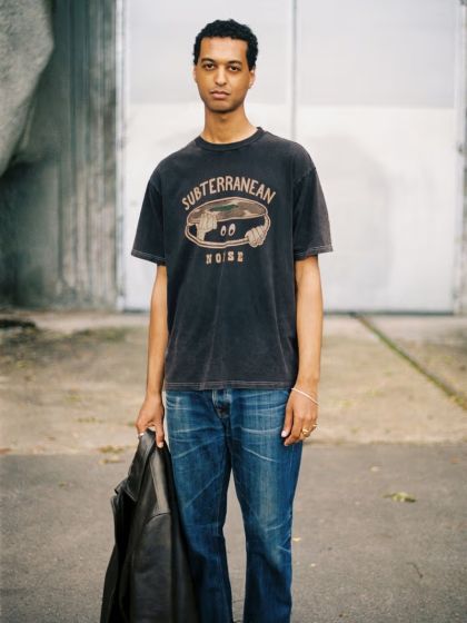 T-Shirt NUDIE JEANS Koffe Sub Noise Antracite