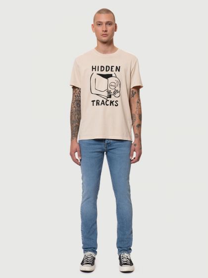 T-Shirt NUDIE JEANS Roy Hidden Tracks Cream