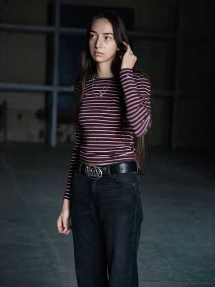 Langarmshirt NUDIE JEANS Jessy Striped Rib Multi