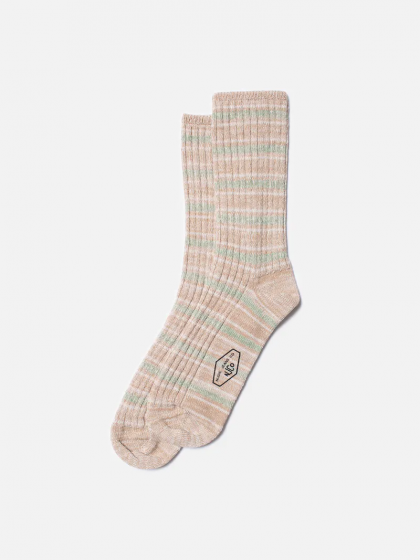 Socken NUDIE JEANS Chunky Sock Allover Stripe Beigemelange