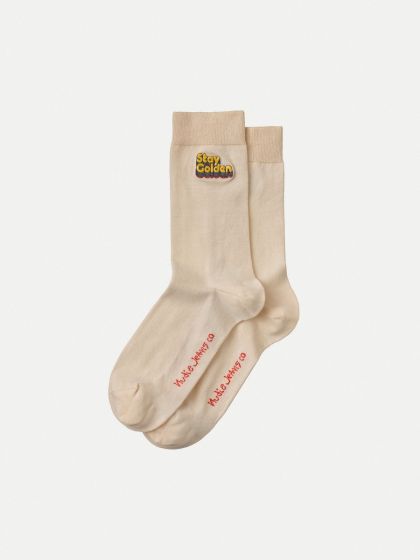 Socken NUDIE JEANS Olsson Stay Golden Cream